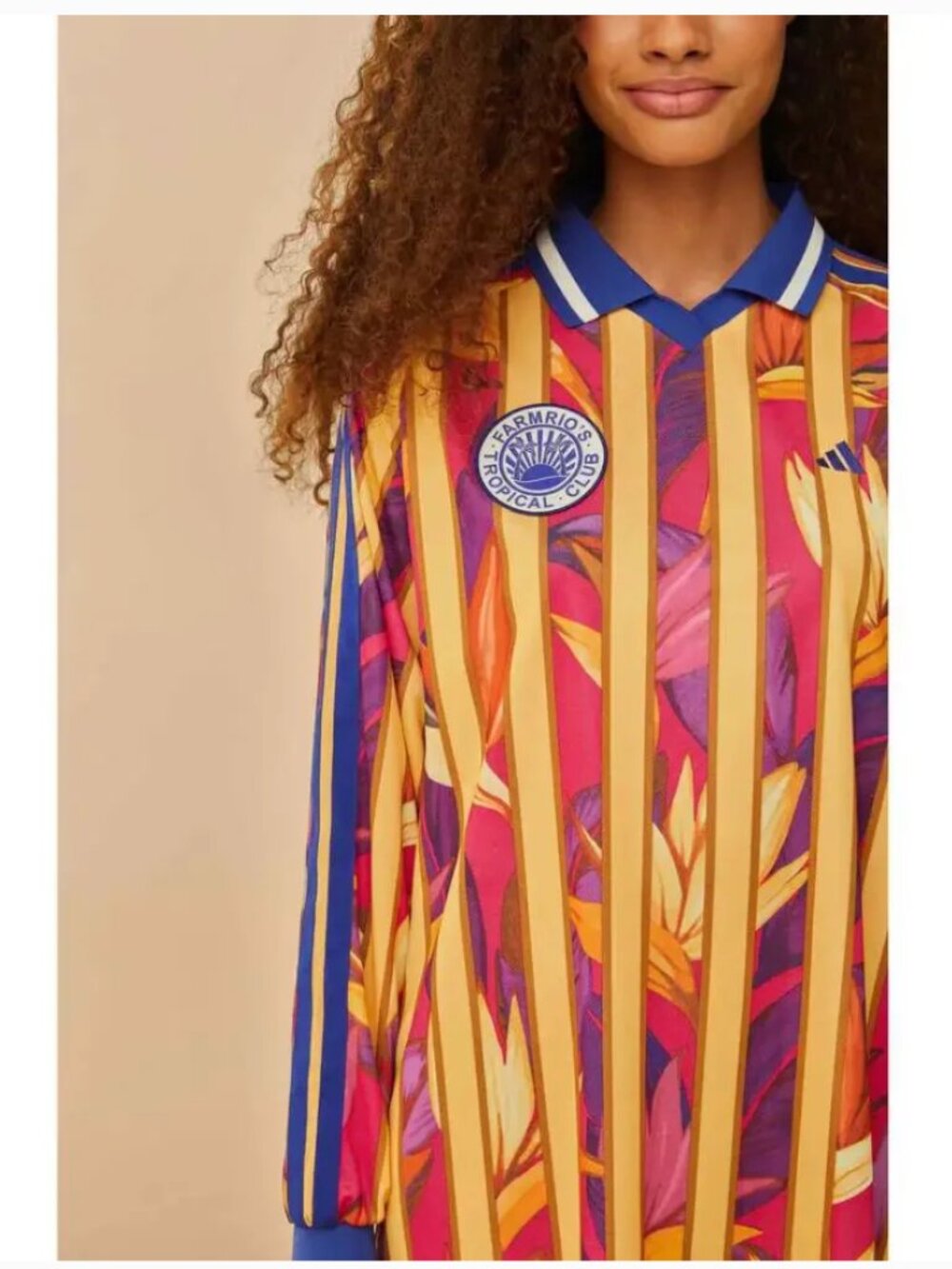 NWT Farm Rio Adidas Stripes Of Paradise Semi Spark Dress